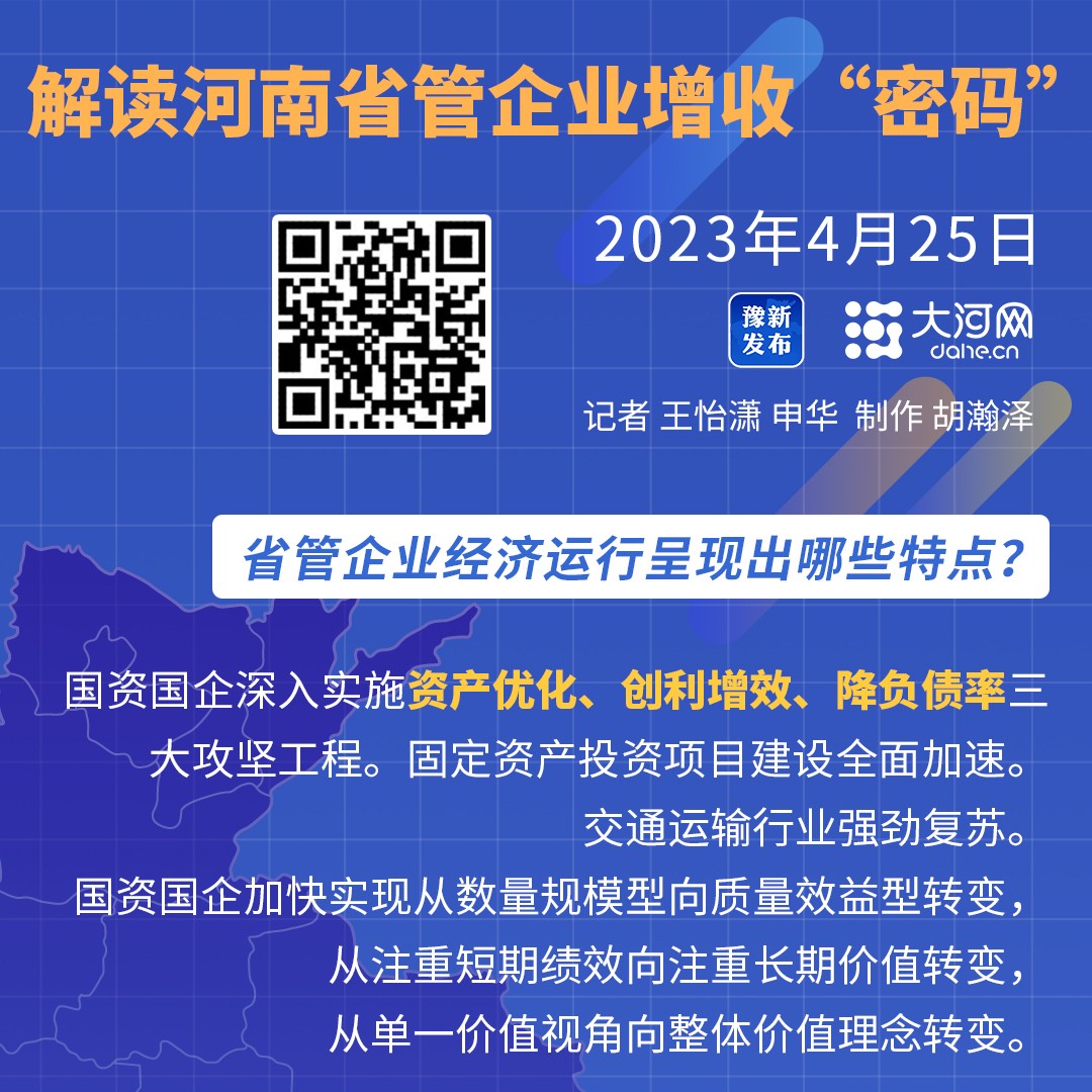 你问政我来答｜河南国企改革成效如何？解读河南省管企业增收“密码” 大河网