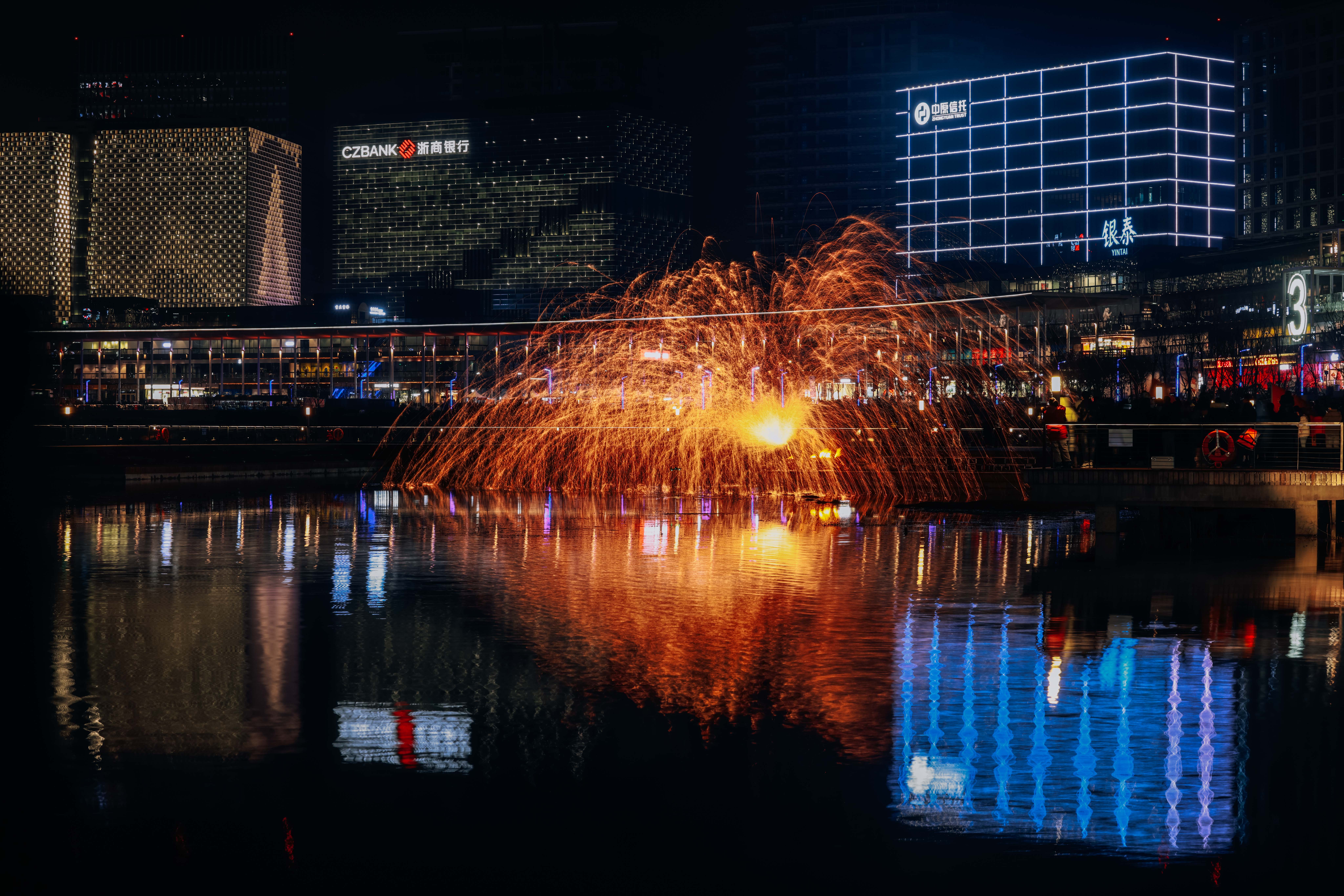 郑州金融岛 夜景图片